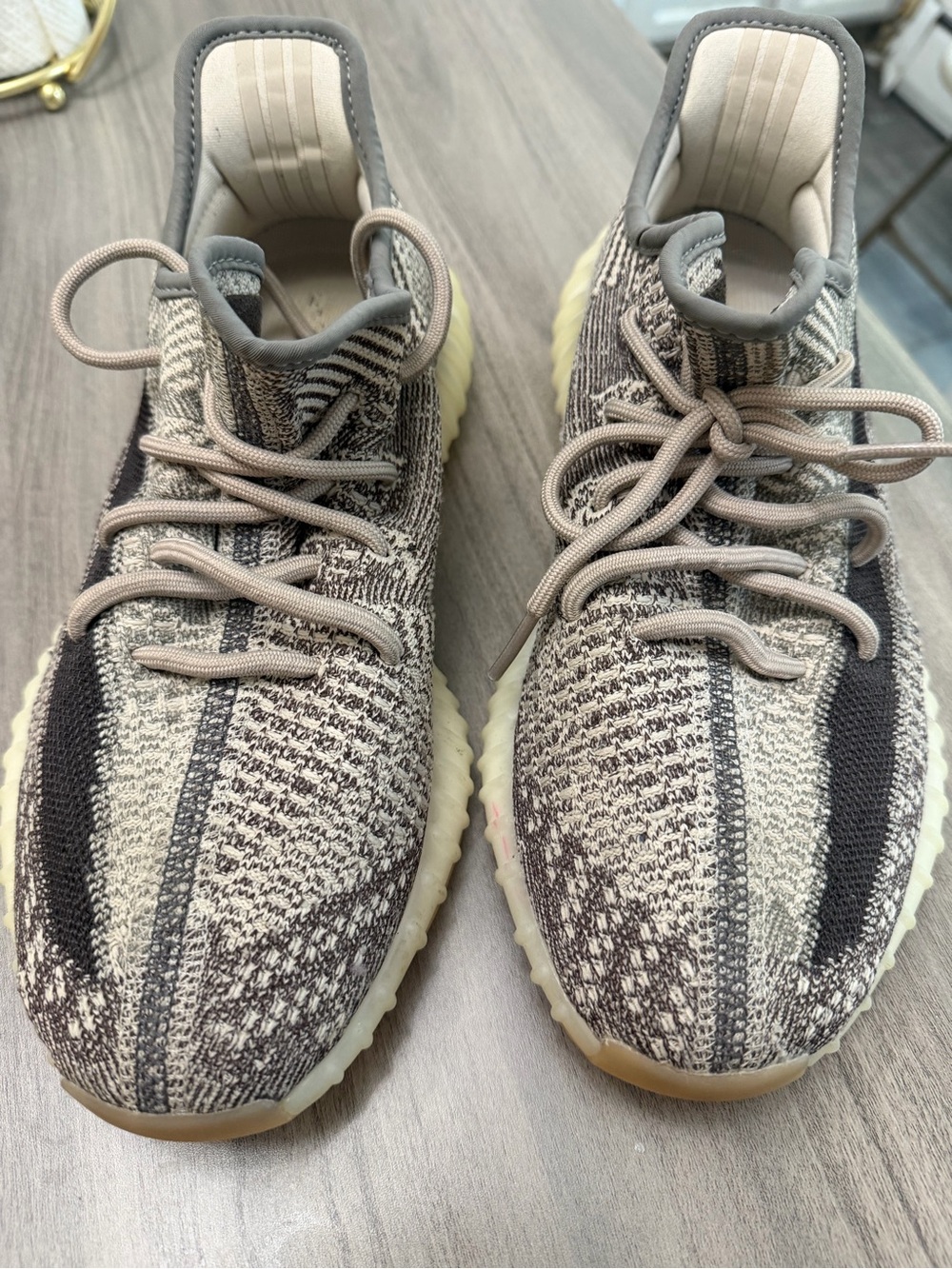 adidas Yeezy Boost 350 V2 - Taupe & Black Knit Sneakers